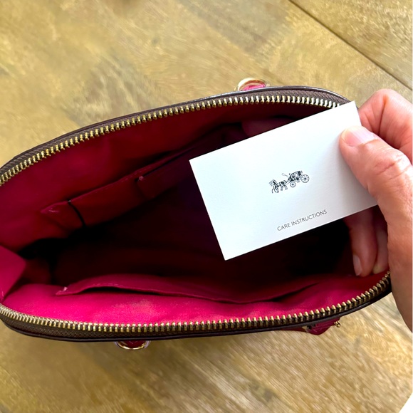 Coach 👜 mini sierra red signature color block red satchel purse - Picture 8 of 8